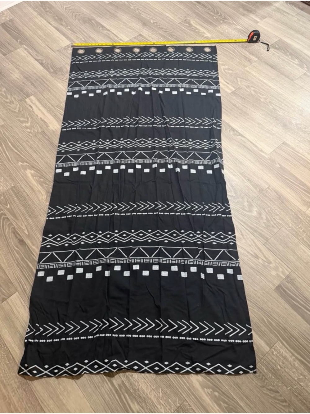 Black Boho Pattern Curtains